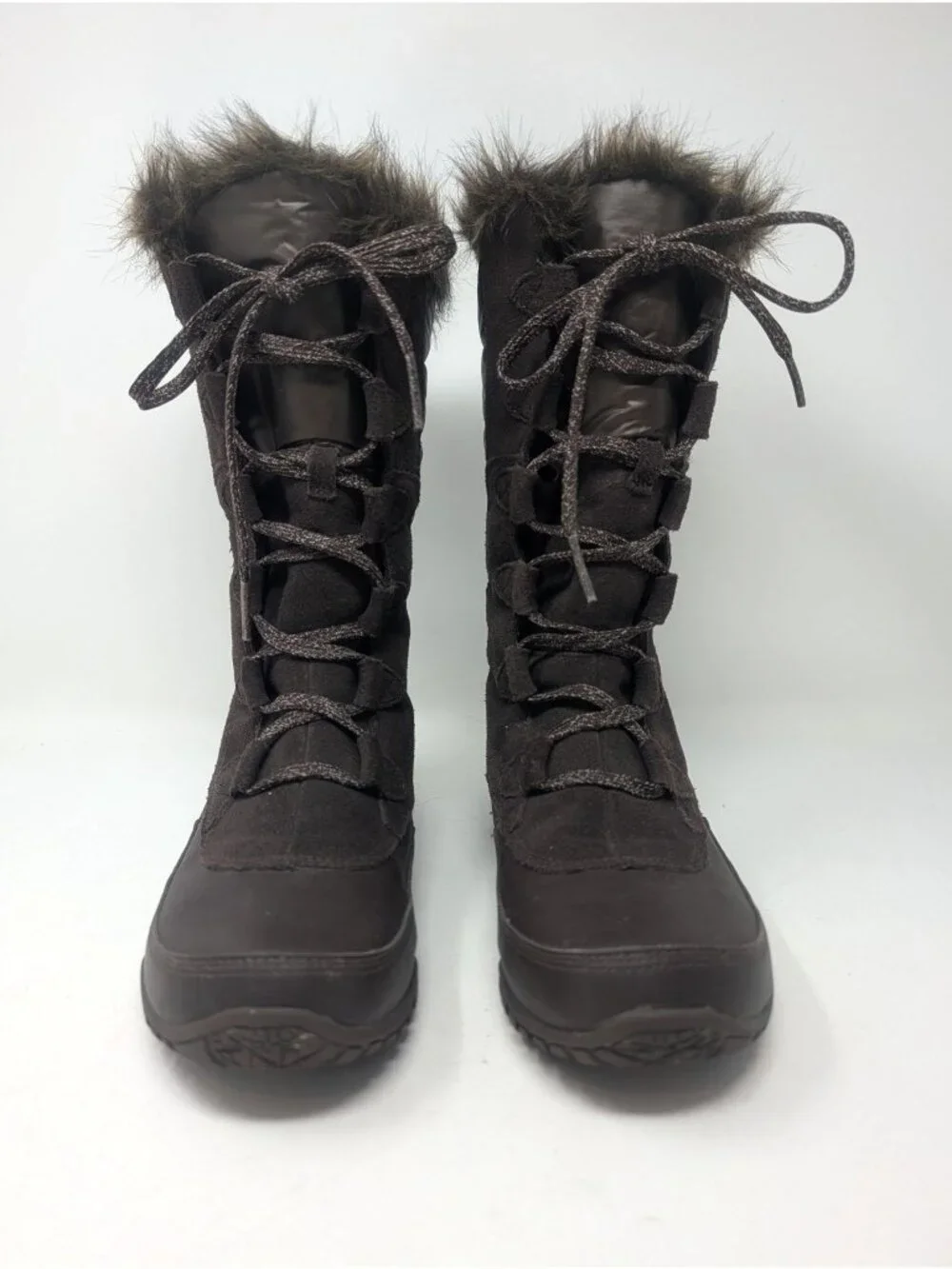 The North Face Boots 8 Brown Nuptse Purna Faux Fur